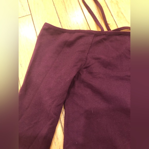 FREE PEOPLE Intimately nylon-spandex strappy v-neck off the shoulder top. M/L - Picture 10 of 12